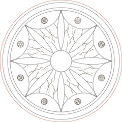 vector illustration design icon logo symbol rosette mandala decoration classic vintage ethnic modern