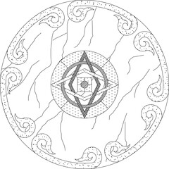 vector illustration design icon logo symbol rosette mandala decoration classic vintage ethnic modern