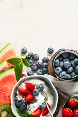 Healthy breakfast.. The concept of delicious and healthy food.