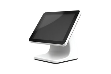 Sleek white POS terminal for retail or restaurant.