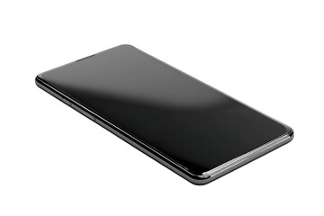 Smartphone mockup, isolated on black background.