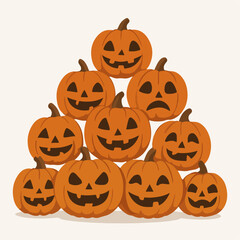 Halloween pumpkins pyramid
