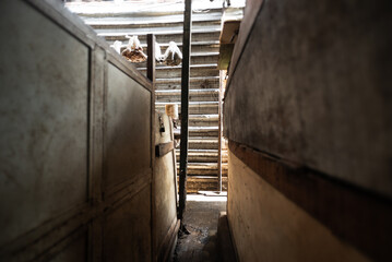 Internal view of passages at the Sao Joaquim fair located in the city of Salvador, Brazil.