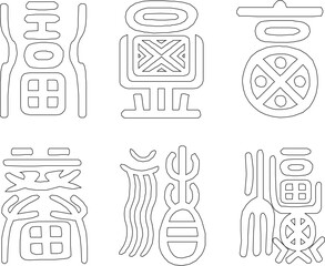 vector illustration design ornament decoration vintage classic ethnic traditional icon logo symbol chinese