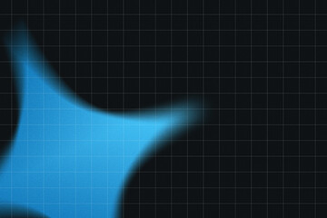 Blue Star Grid Background. Abstract glowing blue star shape on a grid backdrop. High-resolution digital background featuring a blue neon grid with abstract shapes.