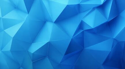 Abstract Blue Geometric Pattern with Triangular Shapes