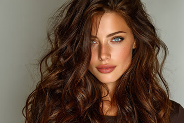 Attractive Woman with Blue Eyes