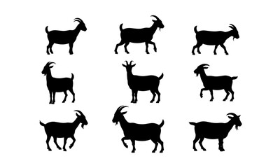 Goat Silhouettes Set