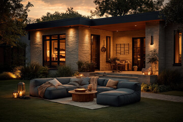 Cozy Evening Outdoor Living Space