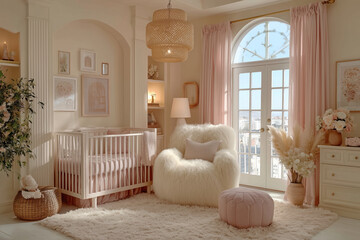 Elegant, Serene Nursery Interior