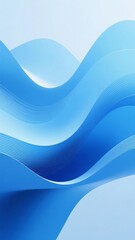 Abstract Blue Wavy Lines on Gradient Background