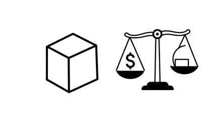 Financial balance and stability concept vector illustration for design projects