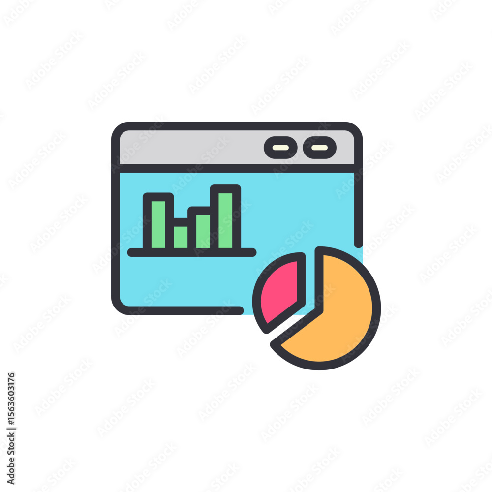  data visualization with bar and pie charts displayed on computer screen
