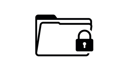 Secure file folder vector illustration for data protection and privacy design