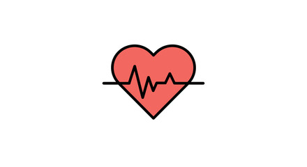 Heartbeat symbol vector illustration for medical and health design
