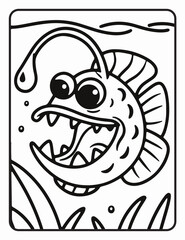 Obraz premium Cute Sea Animal Vector Coloring Pages
