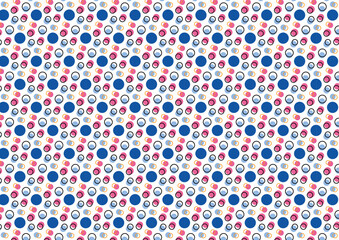 Vibrant seamless vector pattern circles, rings, outlines, digital use