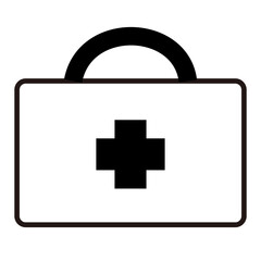 シンプルな救急箱のアイコンイラスト