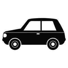 Simple Car Silhouette for Travel and Transportation