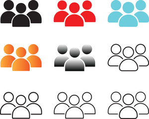 Group Team Icon – People Avatar Symbol for App, Website, and UI Design