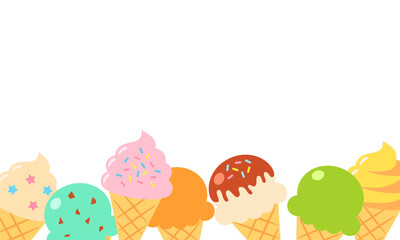 Ice Cream Frame Background for Summer Themed Wallpapers, Websites, Graphics, Flyers, Digital Papers, and Printable