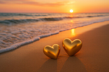 Fototapeta premium Lovely Heart Wallpapers Collection. AI generated