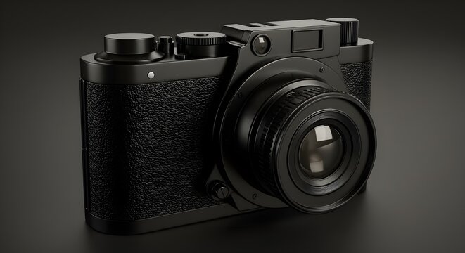 black camra on a black baground