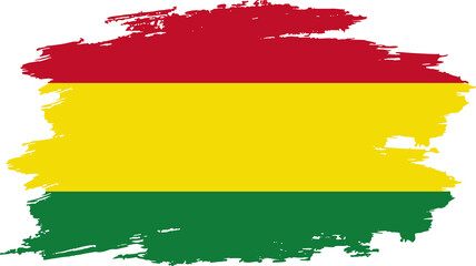 flag of bolivia with brush style