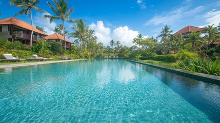 Luxury resort pool with breathtaking ocean view relaxation and tranquility await