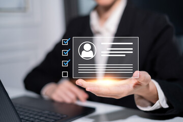 Human resource HR management recruitment connection global job career business corporate concept