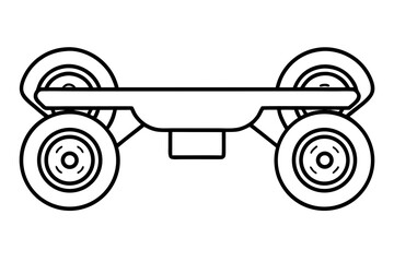 skateboard wheels silhouette vector illustration