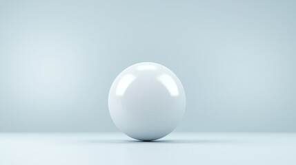 Closeup of single fresh ball on bright white background study in simplicity and natural 