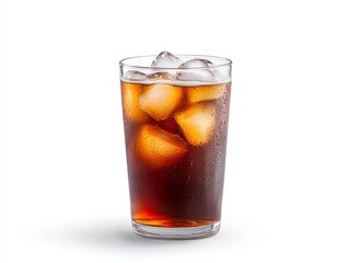 Icecold cola in glass refreshing summer beverage for beating the heat refreshing