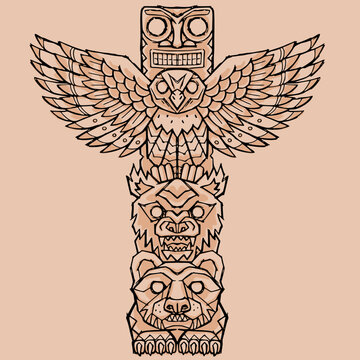 totem tribal animals
