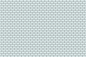 Azure color rectangular block pattern framed in black. Brickwork construction. Seamless pattern wall.