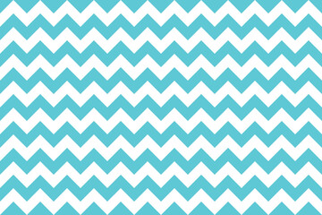 Cyan and white color Zig zag seamless pattern.