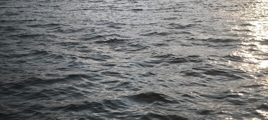 Water waves and evening light for background