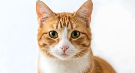 Obraz premium Adorable Orange Tabby Cat with Striking Green Eyes
