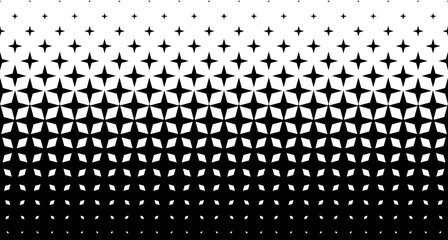 Black and White Star Halftone Gradient