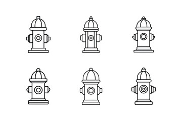 Fototapeta premium fire hydrant line art vector illustration