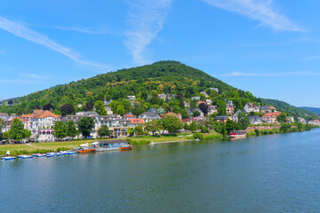 Scenic Heidelberg Riverfront Overlooking the Hillside Landscape