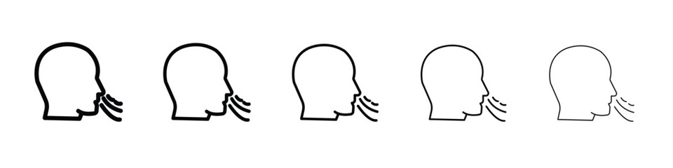 Breath icon vector Illustration style for mobile app, website ui designs
