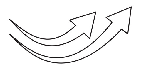 Black arrow icon indicating different direction. icon isolated outline and liner arrow website banners ads and design elements. black curve arrow icon set. long arrow icon set. curve arrow vector.
