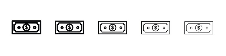 Obraz premium Money icon vector Illustration style for mobile app, website ui designs
