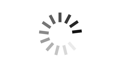 Animated spinning waiting icon on white background. Loading circle animation. Seamless Loop. - Powered by Adobe