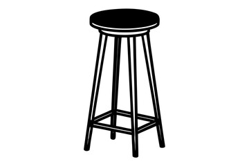 bar stool  silhouette vector 