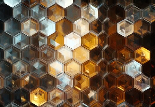 Digital hexagon abstract background