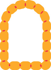 Round and cute style mirror, window, and frame vector illustration set