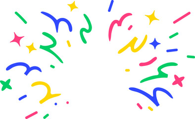 Colorful confetti explosion background for celebration and party decoration