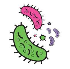 anti bacteria vector icon, bacteria virus icon